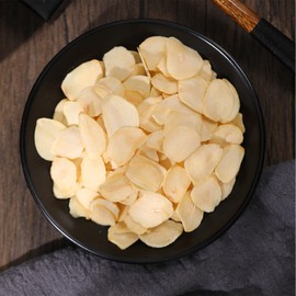 Dried garlic slices 300g，high-quality dry garlic, selected large garlic slices