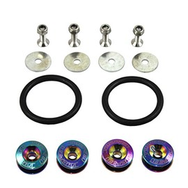 JDMSPEED Neo Chrome Universal CNC Billet Bumper Trunk Quick Release Fastener Kit