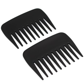 Professional Streaker Comb Anti-Static Wide Tooth Comb Styling Comb Detangling Comb No Handle Afro Comb for Men Women Salon Barber 2 Pack