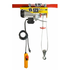Steel Dragon Tools 1320 LBS Mini Electric Wire Cable Hoist Overhead Crane Lift with Remote Control