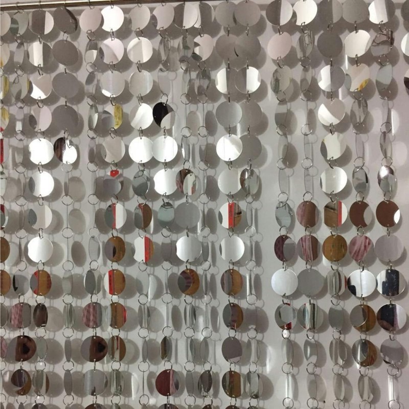 Silver Sequin Curtain Dots Garland Party Decoration Birthday Wedding Event