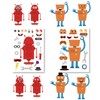 Qpout 24 Sheets Make a Robot Sticker and 10 Sheets