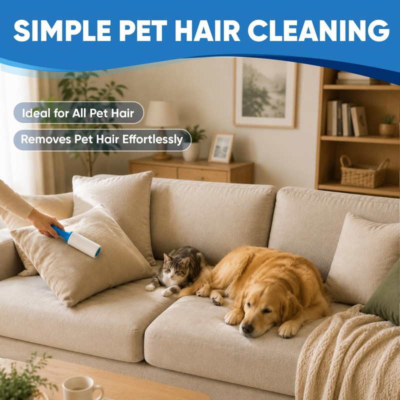 600 Sheets Lint Roller for Pet Hair, Lint Remover Extra