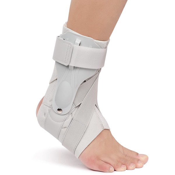Ankle Support Brace with Side Stabilizers and Cross Auxiliary Fixing