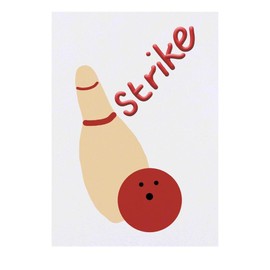 'Bowling Last Pin Down' Temporary Tattoo - Water Resistant, Skin-Safe, Non-Toxic Transfer (TO00078081)