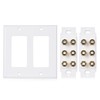 Cable Matters Double Gang Speaker Wall Plate (Banana Plug Wall