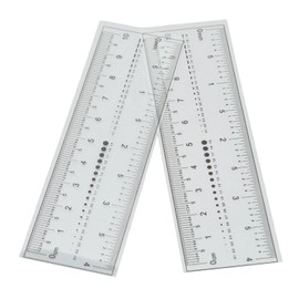 Rhinestone Tool, Pocket Ruler, 10Pcs Professional Portable Transparent Nail Shaper Guide Nail Measurement For Nail Tips for Nail Measuring Tool