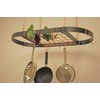 Oval Hanging Pot Rack Finish: Black / Copper