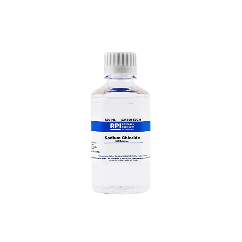 Sodium Chloride 5M Solution, 500 Milliliters