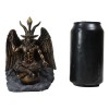 Wicca Occult Sabbatic Goat Baphomet Sitting On Globe Round Coaster