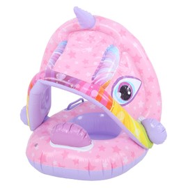 Hilitand Anillo de natación inflable con sombrilla, Juguete acuático para niños y bebés, 1-5 años, 70 cm, PVC, 393 g