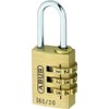 ABUS 20134 Brass Combination Lock 165/20SB, Size: 20 mm