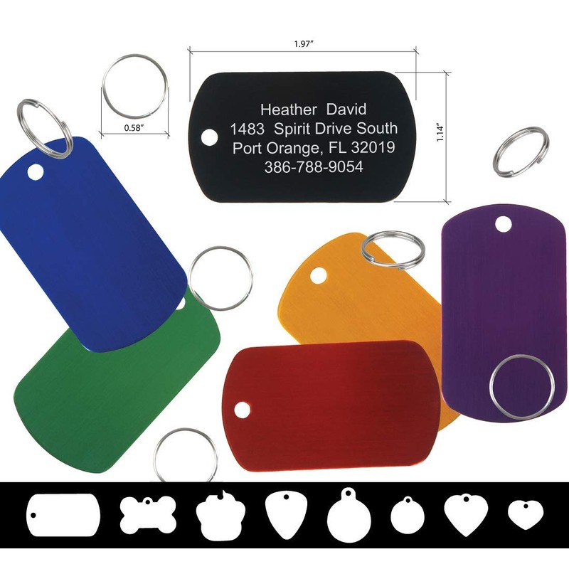 Premium Anodized Aluminum Pet ID Tag with Custom Laser Engraving
