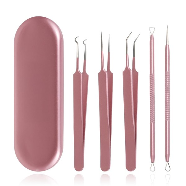 Professional Blackhead Removal Tool Kit, 6 Piece Stainless Steel Comedone