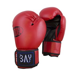 BAY® Future Boxing Gloves Red/Black, 10 Oz, Boxing Gloves, Boxing Gloves Glover, Leather - PU, UZ OZ, Women, Men, Children, Kids