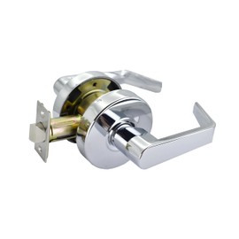 MONT HARD Commercial Door Lock Passage Function Grade 2 Heavy Duty Cylindrical Leverset in Polished Chrome