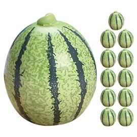 Alipis 12pcs Artificial Watermelon Model Miniature Resin Fake Watermelon Realistic Lifelike Fruits Decor for Home Kitchen Photography Props