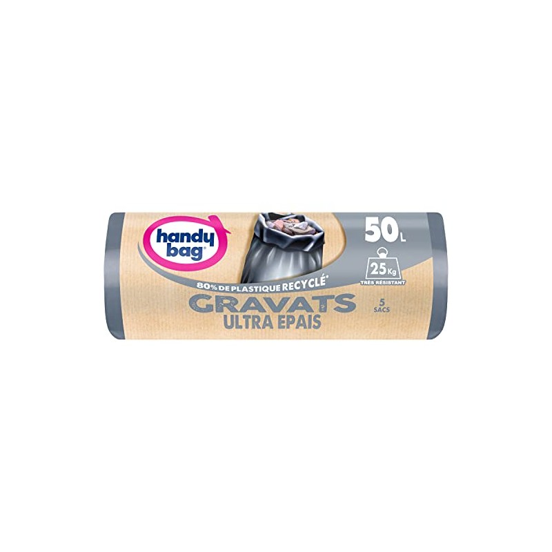 Handy Bag Bin Liners Pack of 5 50 L 80%