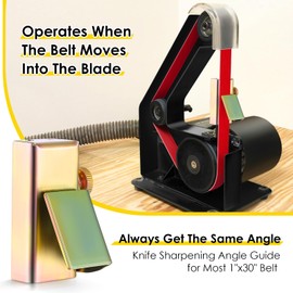 Feekoon Knife Sharpening Angle Guide for 1 x 30 Belt Sander, Adjustable Angle Guide from 10 to 45, Blade Sharpener Jig Sharp Universal Knife Angles Guides, Sharpen Exact angles(2 Pcs,into Belt)