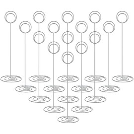 Pajean 36 Soporte Tarjetas para Números de Mesa de 22 cm de Alto, Soporte de Metal para Foto Números Carteles y Notas, Porta Nombres para Mesa para Bodas, Fiestas de Cumpleaños y Restaurantes