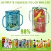 btrfe 2 Pack Pouch Holder No Squeeze for Food Pouches