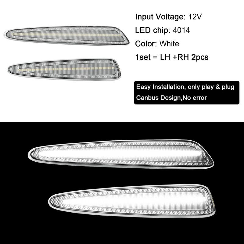 ROCCS C6 Corvette Side Marker Lights Compatible with Chevy Corvette