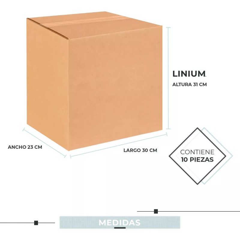Linium 20 Caja Carton Nueva Empaque E-commerce Envios 30x23x31