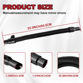14-37-0105 Vacuum Hose 18v/28v Wet/Dry Vac Hose Assembly for 0880-20 0970-20 (Internal Storage), Use to Pick Up Dust and Debris