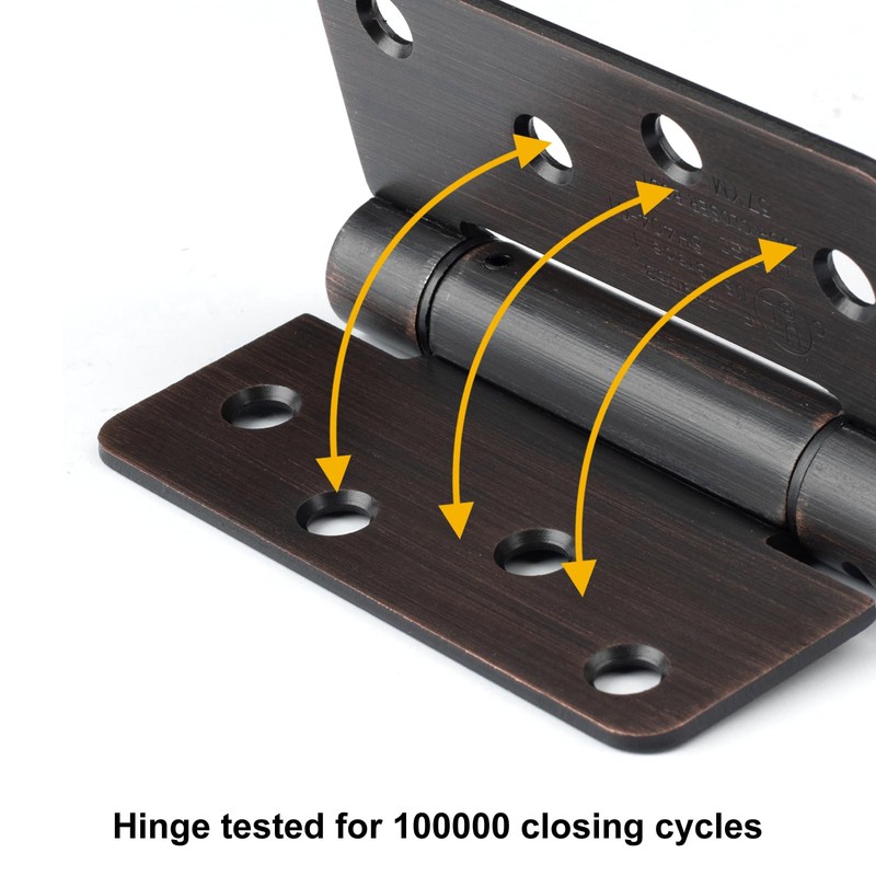 Haidms 3 Pack Spring Hinge 4 Inch Oil Rubbed Bronze