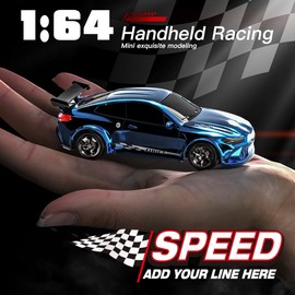 KFPLAN KF20 1:64 Drift Car with LED Light Desktop RC Car 4WD Mini RC Mini Drift Car Gift Toy for Boys and Adults Certified