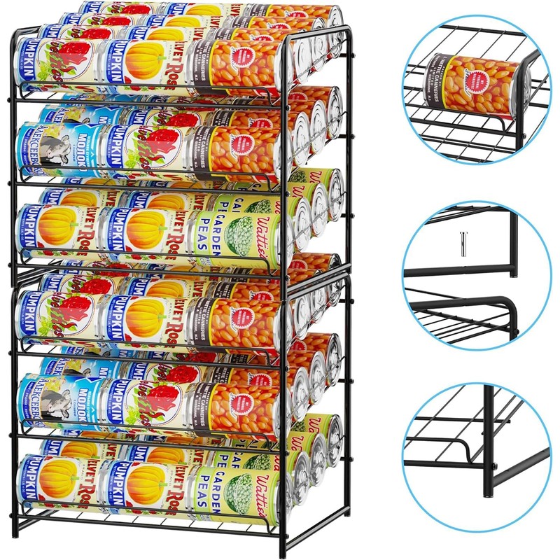 Simple Trending Can Rack Organizer, Stackable Can Storage Dispenser Holds
