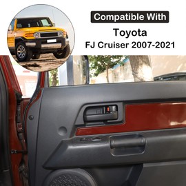 Auto Inner Door Handle Protective Trim Cover Compatible with Toyot@ FJ Cruiser 2007-2021 2Pcs Car Inner Door Handles Cover Interior Door Handles Protector Trim Decorate Covers ABS Interior Accessories