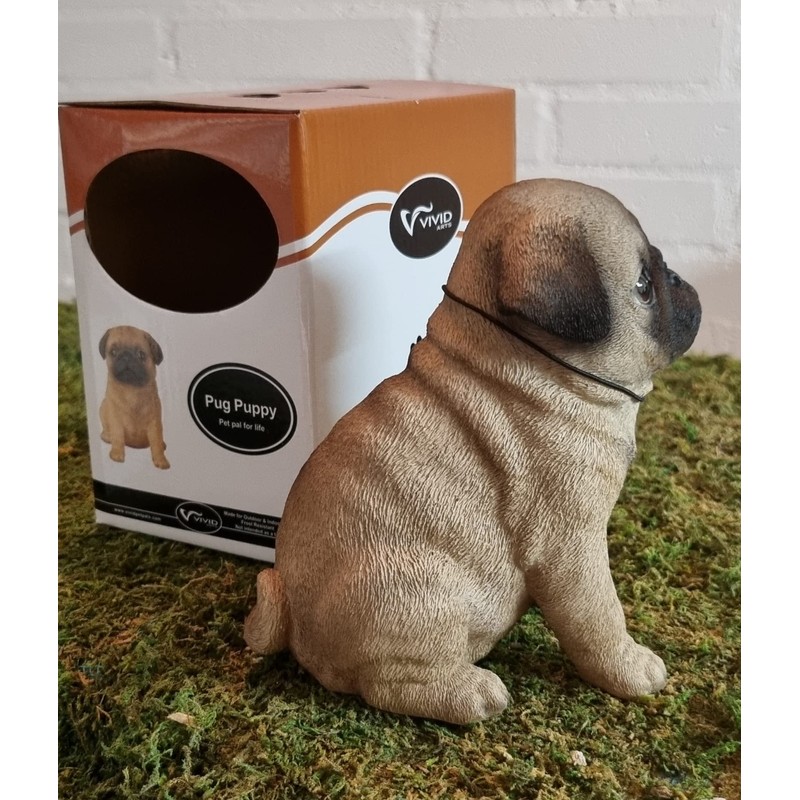 Vivid Arts Mops Welpenfreund – Braun mit schwarzen Akzenten