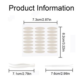 XPEX Pack of 480 Slip-On Lids Stripes, Double-Sided Eyelid Tapes, Invisible Eyelid Stripes, Invisible (B)