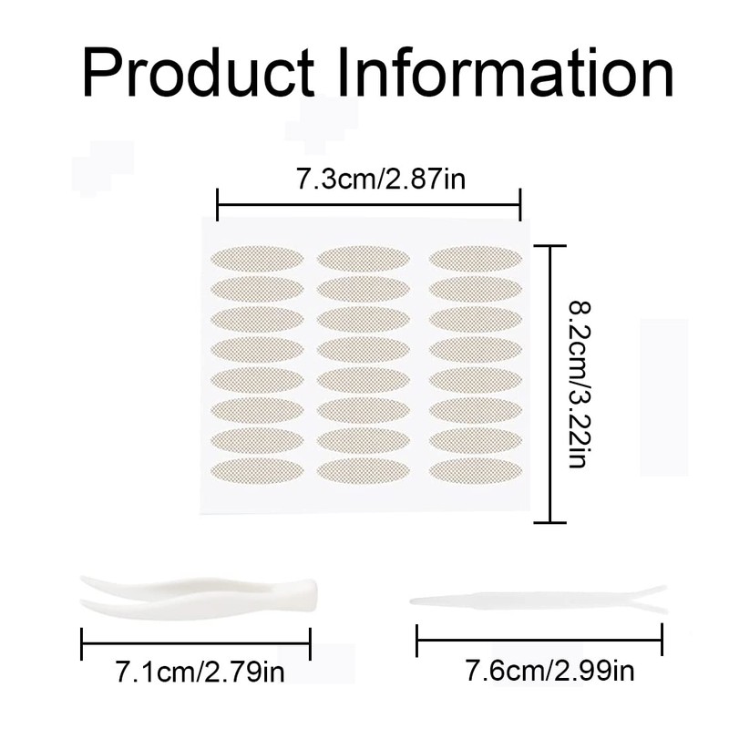 XPEX Pack of 480 Slip-On Lids Stripes, Double-Sided Eyelid Tapes,