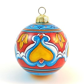 thatsArte.com – Italian Hand Painted Ceramic Christmas Ball Ornaments Deruta Pottery for Xmas Tree Decoration Handmade in Italy by D&G Design