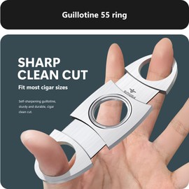 roygra Cigar Cutter Set, Guillotine, Enlarge V-Cut Fit All Cigar Sizes, Cigar Punch - 3 Pack (Bronze)