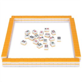 Yellow Mountain Imports Professional Chinese Mahjong Game Set, "Double Happiness" (Yellow)