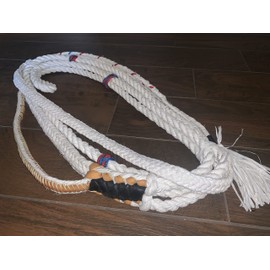 White Poly Pro 9x7 Right Hand 7/8' x 1" Soft - EPT Bull Ropes Bull Riding Rope 16'