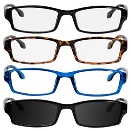TruVision Readers - 9501HP - 4 pk - 1Blk 1Tort 1Blu 1TintedBlk 2.00
