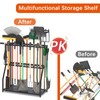Azheruol Organizer Yard Tool Storage Rack,Garden Organizer,Steel Yard Tool Racks