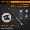 E-TORX Nut Driver Set, LATTOOK 7-Piece 1/4'' Hex Shank Female