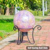 VCUTEKA Gazing Ball, Iridescent Crackled Glass Mosaic Gazing Balls Sphere