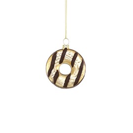 Cody Foster Fudge Striped Cookie Ornament 3.5" Glass GO-9835