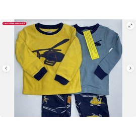 Carter's CARTERS Boys 3 PC Sleep Set Pajamas Helicopter Long Sleeve(BLUE/YE