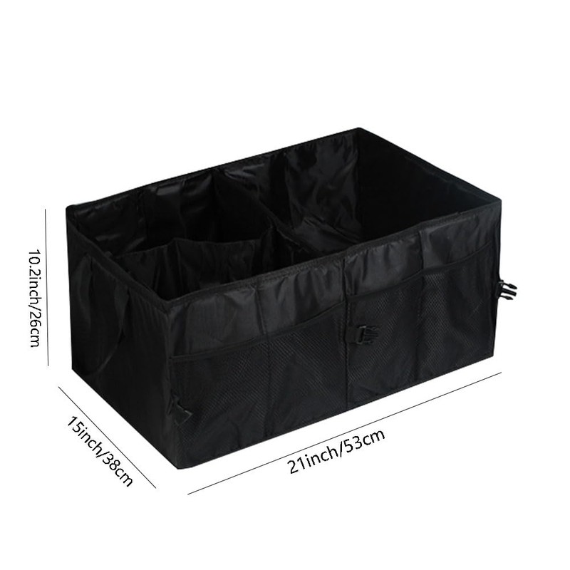 WerkaSi Trunk Organizer Car Basket Storage Tote Organizer Small Black