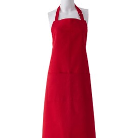 Teflon Premium Full Oven Mits and Apron, Eco Elite Heat Resistant Kitchen Gloves with Silicone Non-Slip Grips, Adjustable Neck Buckle for Apron & Buckle for Mitts - Set of 3 Red