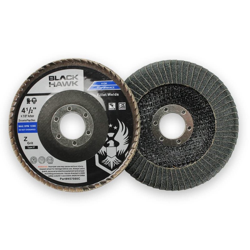 BHA Zirconia Curved Edge Fillet Weld Flap Discs, 4-1/2" x