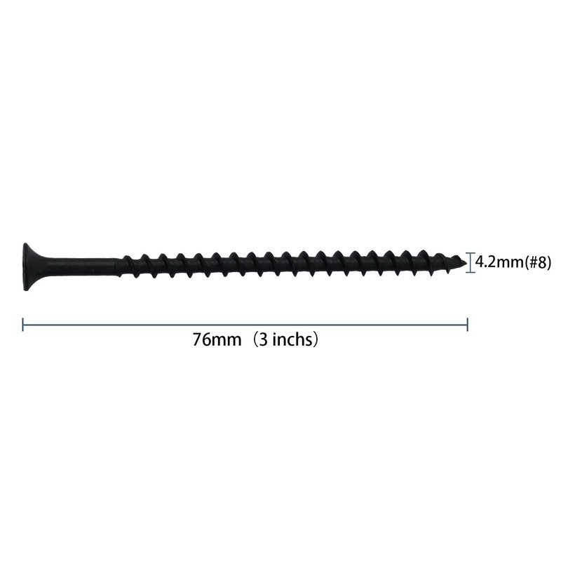 JEGONFRI 70pcs #8 × 3 inch High Hardness Drywall Screws,