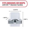 Command Broom and Mop Grippers, 3 Hangers and 6 Command